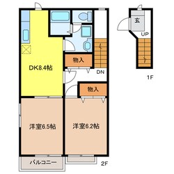 サンフェルトＡの物件間取画像